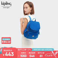 kipling 达人同款男女款新双肩包猴子包|CITY PACK系列 S-色丁蓝