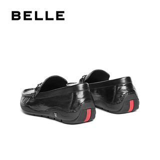  BeLLE/百丽 一脚蹬 男士乐福鞋  40 (250mm) 黑色