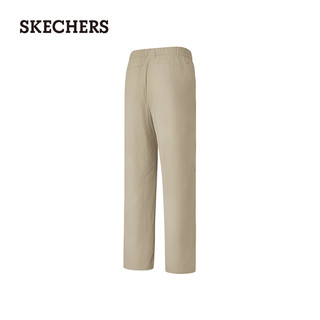 斯凯奇（Skechers）闪穿裤子女秋季休闲裤修身显瘦运动裤吸湿速干直筒裤P225W290 栗金色/00EG 2XL