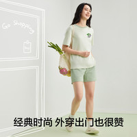 有棵树 YOUKESHU【100%纯棉】女士睡衣夏季短袖睡衣女生套装防螨抑菌家居服可外穿