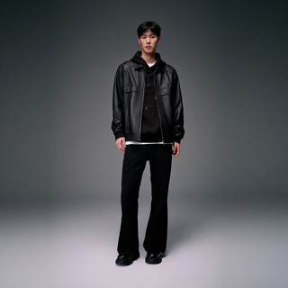  PEACEBIRD/太平鸟 真皮 男士皮衣