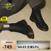Dr.Martens CORE系列 1460 GREASY 男女款8孔马丁靴 11822003 黑色 37