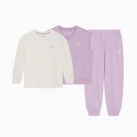 补贴购：new balance 儿童学院风休闲三件套（针织背心+上衣+休闲裤）