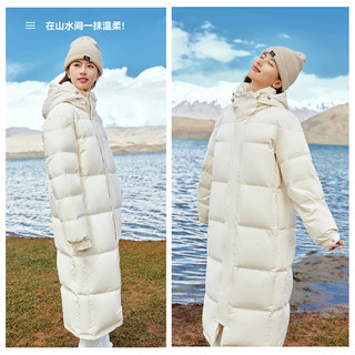 雪中飞 SNOWFLYING2025春秋新款男女中性情侣长款羽绒服过膝保暖抗寒加厚韩版