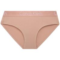 Calvin Klein内衣女士ck提花腰边棉质半包臀防夹臀内裤女QP1280O 7NS-杏仁色 1条 L