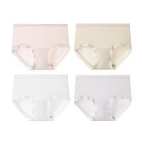 【80支医用级棉】4条10A抑菌加长100棉裆高腰女士内裤女