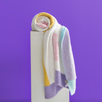 ELLE DECO法国毛毯办公室午睡毯沙发空调毯 羽毛纱毯-泡泡糖 120*150cm