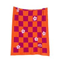 ELLE DECO法国毛毯办公室午睡毯沙发空调毯 半边绒毯-橙浆泡泡 120*150cm