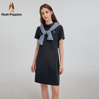 Hush Puppies【休闲舒适】暇步士女装2025夏季简约基础款多色polo裙