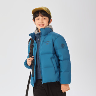 波司登儿童羽绒服女童冬季时尚运动羽绒服男加厚保暖 云舒蓝5944