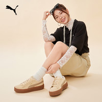 增高鞋松糕鞋女子PUMA彪马休闲板鞋厚底鞋PLATFORM 纯白色-黑色-金色-39194201 38
