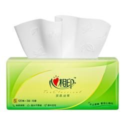 心相印 抽纸茶语丝享120抽卫生纸心心相印家用餐巾纸面巾纸巾 3层120抽单包