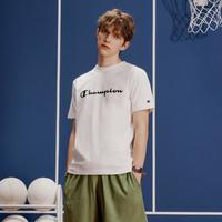 冠军 短袖女春夏男女同款休闲草写logo印花短袖T恤