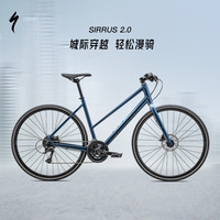 SPECIALIZED闪电 SIRRUS 2.0 铝合金通勤平把公路城市休闲自行车 光泽金属蓝/缎黑反光（斜梁版）  S