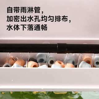 YEE鱼缸三合一水泵上过滤增氧抽水过滤系统顶滤外置滤盒循环潜水泵 6W【吸盘+夹片式】裸泵/适合31-40cm鱼缸