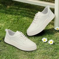 博斯绅威 BOSS SUNWEN 男士真皮小白鞋 秋季新款