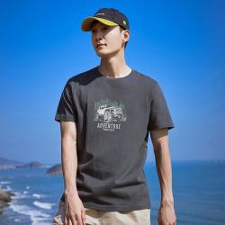Pioneer Camp 拓路者 宽松青年简约半袖上衣运动休闲圆领短袖t恤