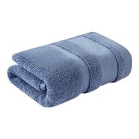 三利7A抗菌纯色30*60cm纯棉毛巾家用洗脸100%全棉中巾吸水擦头小面巾 雾霾蓝7A抗菌100%纯棉 1条