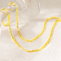 足金项链盛世珠宝黄金项链足金999金链子女素链O字链锁骨链金项链