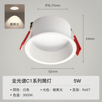 易来 Yeelight C1筒灯-5W-3000K-Ra97