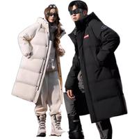 鸭鸭(YAYA)时空道宇联名羽绒服男女同款长款加厚2025冬季时尚保暖外套 星空黑色 2XL 185/100A【175-195斤】