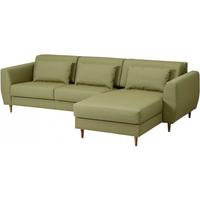 宜家（IKEA）SLATORP思拉托三人沙发转角带贵妃椅客厅接待 黄绿色三人带贵妃椅