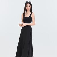 连衣裙2025夏季宽肩带背心式长裙收腰时尚裙子女装497626