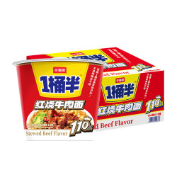 今麦郎 一桶半 红烧牛肉面 136g*12桶