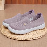 印象风 舒适女鞋2025夏季中老年健步鞋轻便软底一脚蹬休闲散步妈妈鞋