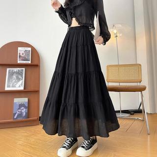 中长梨形身材a字半身裙2025高腰蛋糕裙女夏款小个子显瘦半裙