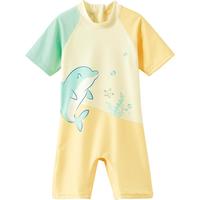 威尔贝鲁儿童泳衣男女童泳衣夏季A类速干宝宝分体连体游泳衣防晒
