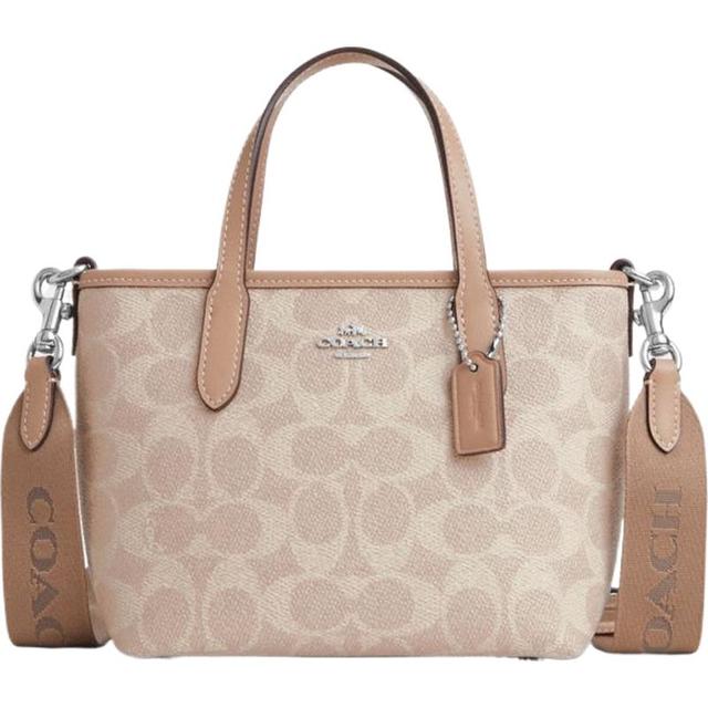 PLUS会员：COACH 奥莱女士经典标志CITY迷你托特包单肩斜挎包手提包city15