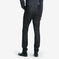 劲霸男装春秋纯色简约风直筒休闲牛仔裤|BQRT3534 深兰A 37