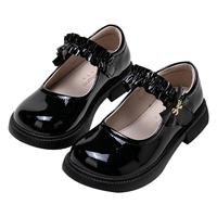 富罗迷公主鞋女童皮鞋2025夏季洋气礼服鞋小女孩软底黑色单鞋