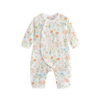 麦拉贝拉【薄如蝉翼】麦拉贝拉婴儿连体衣宝宝夏天无袖衣服透气长绒棉a类 （长袖）