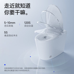 东鹏 P611E 脚感冲水自动翻盖 305mm坑距 智能坐便器