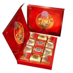 金尊 鸿福盛礼6味12饼1050g月饼礼盒双黄莲蓉品 鸿福盛礼礼盒1050g