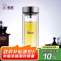 希诺 抗菌玻璃杯双层隔热 410ml