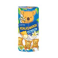 乐天牛奶味小熊饼干lotte注心饼干巧克力夹心日本熊仔饼儿童小零食 乐天小熊香草牛奶味夹心饼干37g