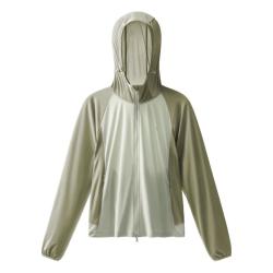 蕉内 3系凉皮防晒衣女士冰丝抗菌防晒外套 海沫绿拼黑茶青 M