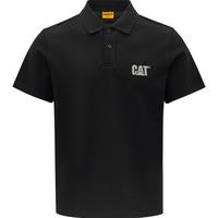 CAT 反光印花珠地 POLO衫 黑色 XL