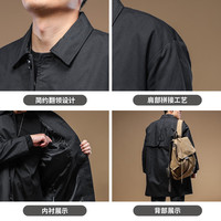 季言 中长款 男士风衣