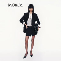 MO&Co.【C+系列】西装2025秋醋酸精纺垫肩廓形外套黑色MBE3BLA011 黑色 XS /155