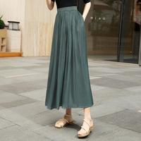 【垂感高腰百褶裙】秋装新女士时尚纯色长款显瘦半身裙有大码