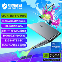 机械革命 极光X 潮玩版 酷睿i7HX 游戏本笔记本电脑(i7-14650HX 32G 1T RTX5060 300Hz 灰)