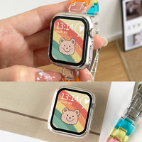 适用iwatchs8保护壳s10苹果s7手表iwatchse表壳s6壳膜一体applewatchse2保护套applewatchseries8保护壳表盘