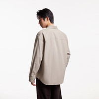 杰克·琼斯（JACK&JONES）春秋季休闲长袖衬衫男衬衣式薄外套合集 2251O3007灰卡其 XS 165