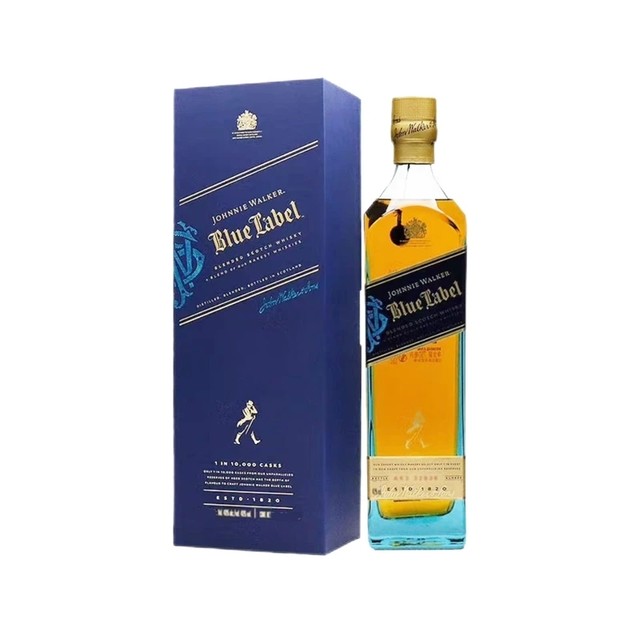 尊尼获加 JOHNNIE WALKER 蓝牌苏格兰威士忌 40% 1L（赠 尊尼获加旅行包1个）