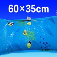 蓓燕夏季冰枕冰垫水枕头午睡充水枕头儿童水枕降温冰凉枕冰晶水袋 60*35小鱼冰晶枕