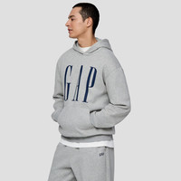 Gap【情人节】男女装秋季新款印花抓绒宽松套头连帽衫卫衣786923